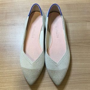 Rothy’s 8.5M Diamond Metallic flats